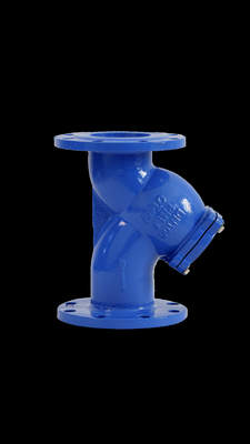 Type eaux d'égout malléables de Y de fer du clapet anti-retour QT450 DN300 de boule du filtre PN16