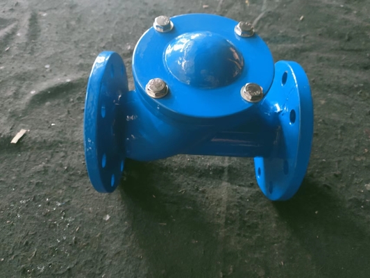 Clapet anti-retour sphérique malléable de boule du clapet anti-retour PN16 du fer GGG40 pour des eaux d'égout